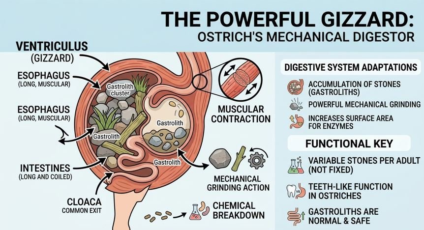 Ostrich Gizzard Infographic